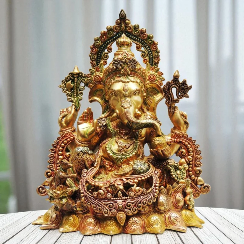Ganesh Ji Idol in Brass (Ganeshji), 16.5 inch – for Temple and Entrance