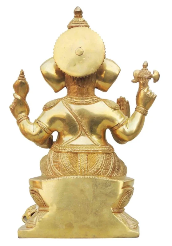 Ganesh Ji Idol in Brass (Ganeshji), 12.5 inch