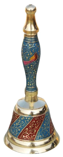 Brass Pooja Bell (Ghanti), 6.5 inch, brass, Vedikcraft Moradabad