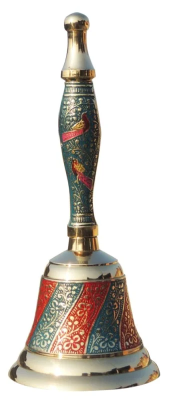 Brass Pooja Bell (Ghanti), 8.2 inch (No. 3)