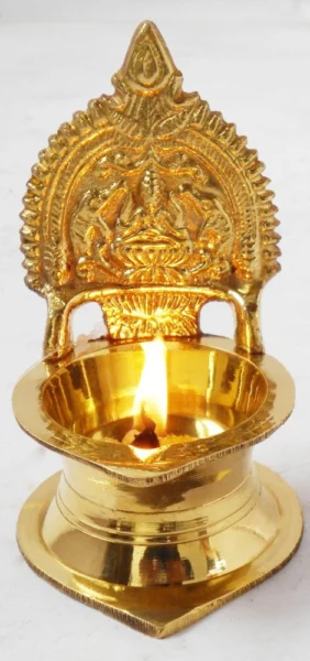 Brass Kamakshi Deepak (Lamp), brass, Vedikcraft Moradabad
