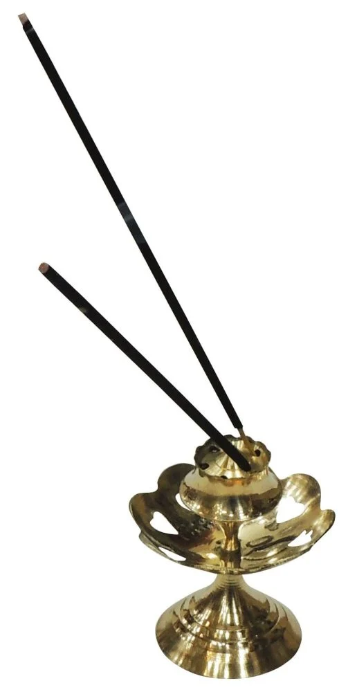 Brass Agarbatti Stand (Agarbattin), 2.7 inch, brass, Vedikcraft Moradabad