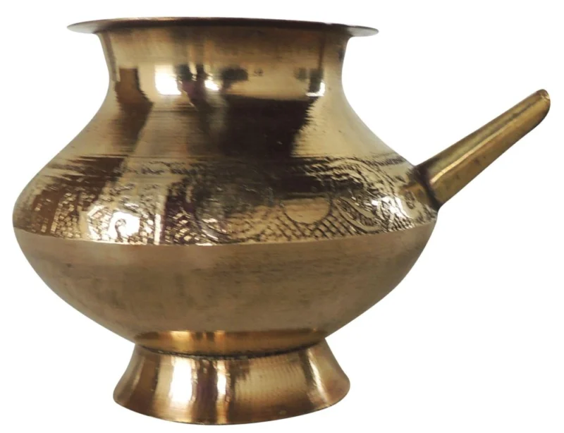 Brass Karwa for Karwa Chauth, 350 ml (Capacity), 3 inch