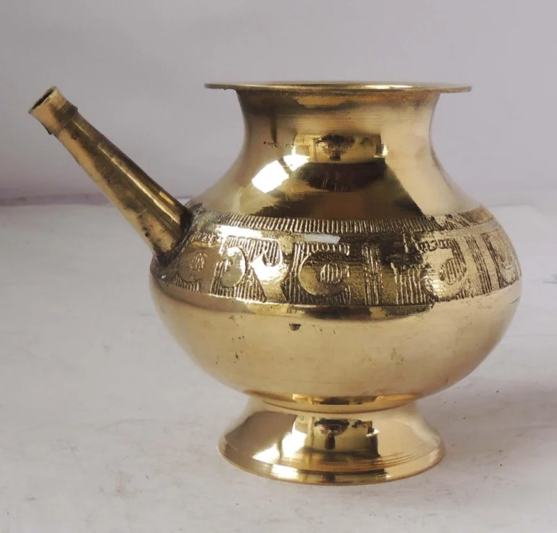 Brass Karwa for Karwa Chauth, 31 Litre, 5.5 inch (Z310 L)