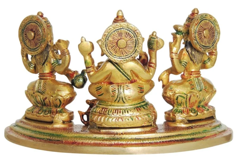 Laxmi Ganesh Saraswati Murti Pair in Brass (Combine)