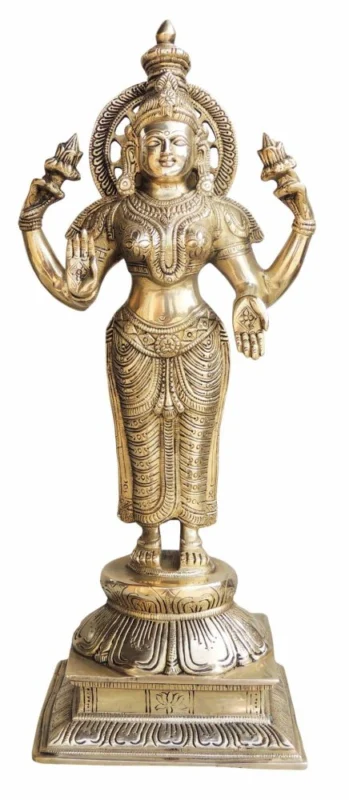 Lakshmi Ji Idol in Brass (Laxmi Handwork)
