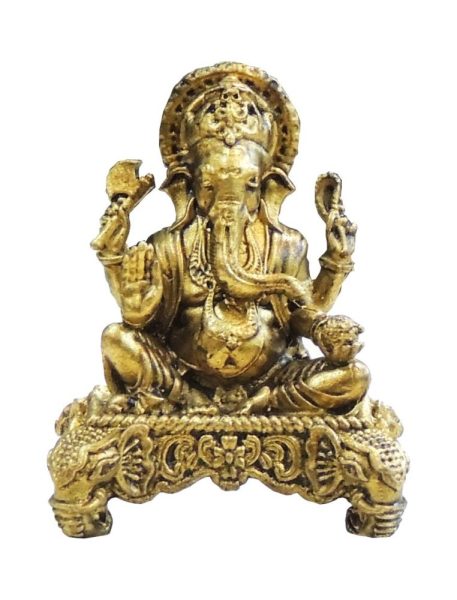 Ganesh Ji Idol in Brass (Mini), 2 inch, brass, Vedikcraft Moradabad