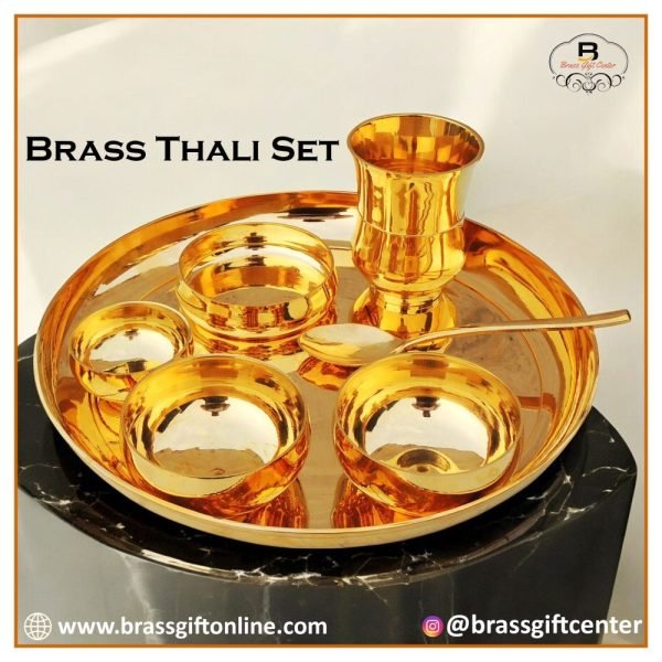 Brass Dinner Set (Thali Set) (Export Quality Lead), brass, Vedikcraft Moradabad