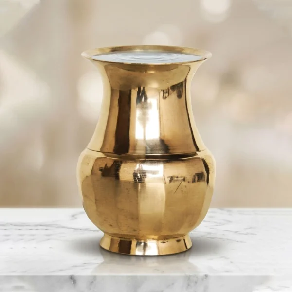 Brass Amkhora for Pooja, 6 inch, brass, Vedikcraft Moradabad