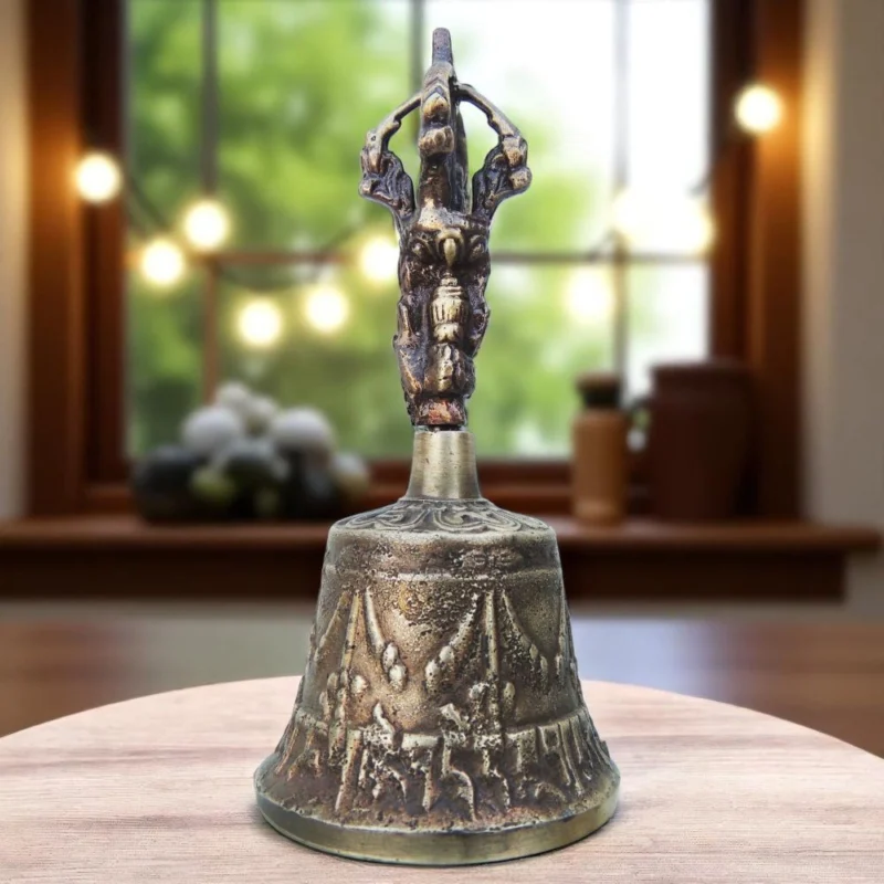 Bronze Hand Bell (Ghanti), 4.7 inch