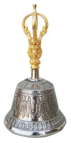 Bronze Hand Bell (Ghanti), 8.2 inch, Vedikcraft Moradabad