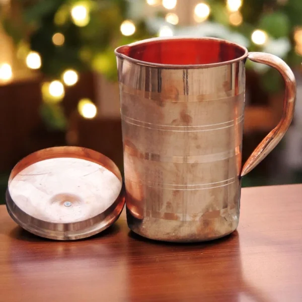 Copper Jug, 1.8 Litre, 9 inch, Vedikcraft Moradabad
