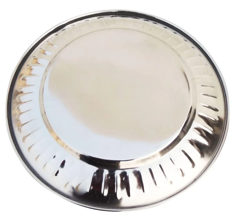 Steel Dinner Plate, 7 inch, stainless steel