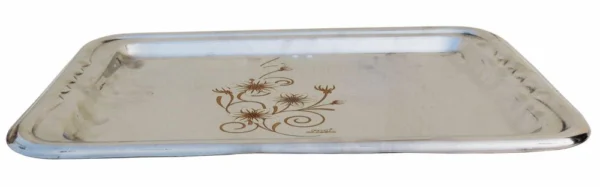 Steel Serving Tray (Gaugae), 14.5 inch, Vedikcraft Moradabad