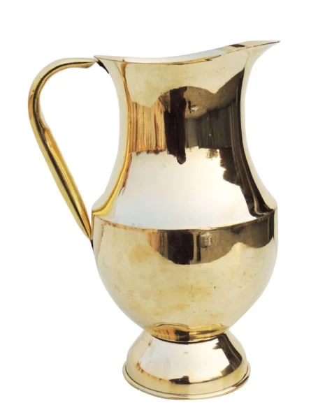 Brass Jug, 9 inch, brass, Vedikcraft Moradabad