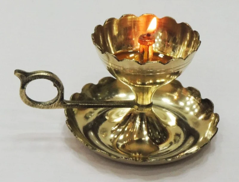 Brass Diya (Deepak) (Sampat), 2.5 inch (No. 2)