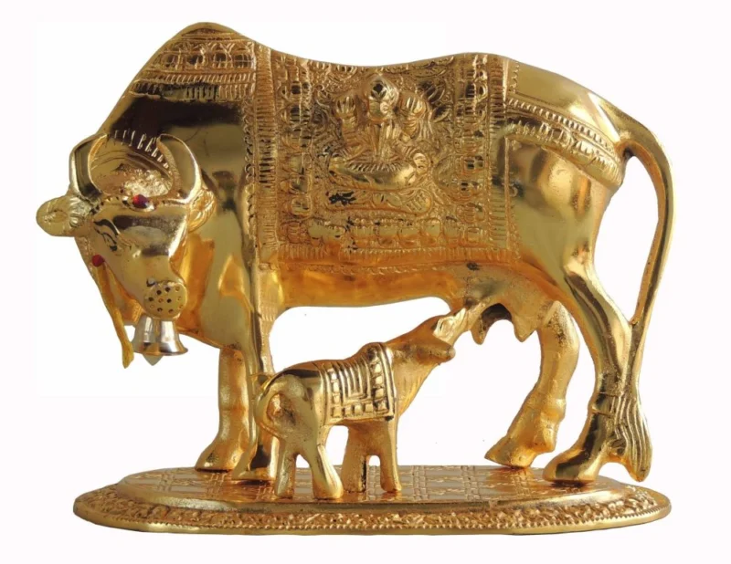 Aluminium Cow Showpiece, 6.5 inch – for Table Décor
