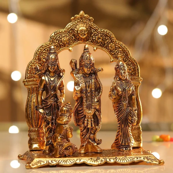 Ram Darbar Idol in Aluminium (Velvet Box), 9.5 inch, Vedikcraft Moradabad