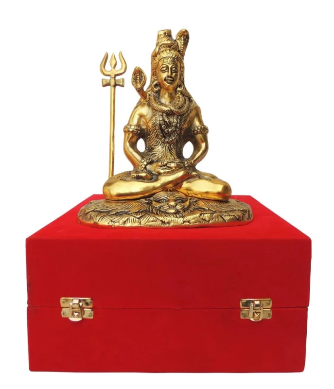 Shiv Ji Idol in Aluminium, 9.8 inch – for Pooja Room