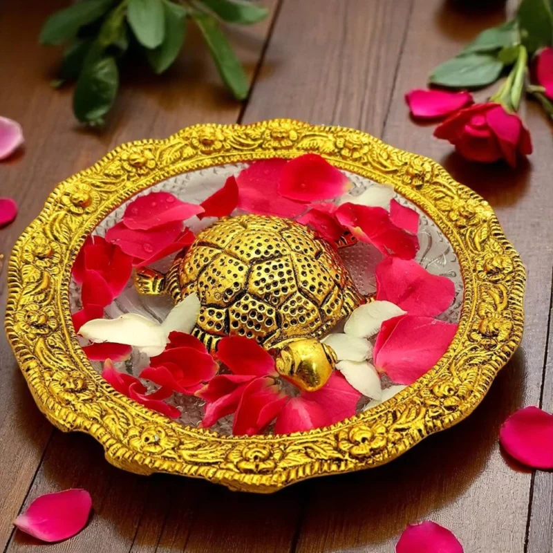 Aluminium Tortoise (Kachua) Showpiece, 1 inch – for Vastu and Décor