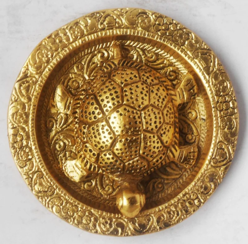 Aluminium Tortoise (Kachua) Showpiece, 1 inch – for Vastu and Décor