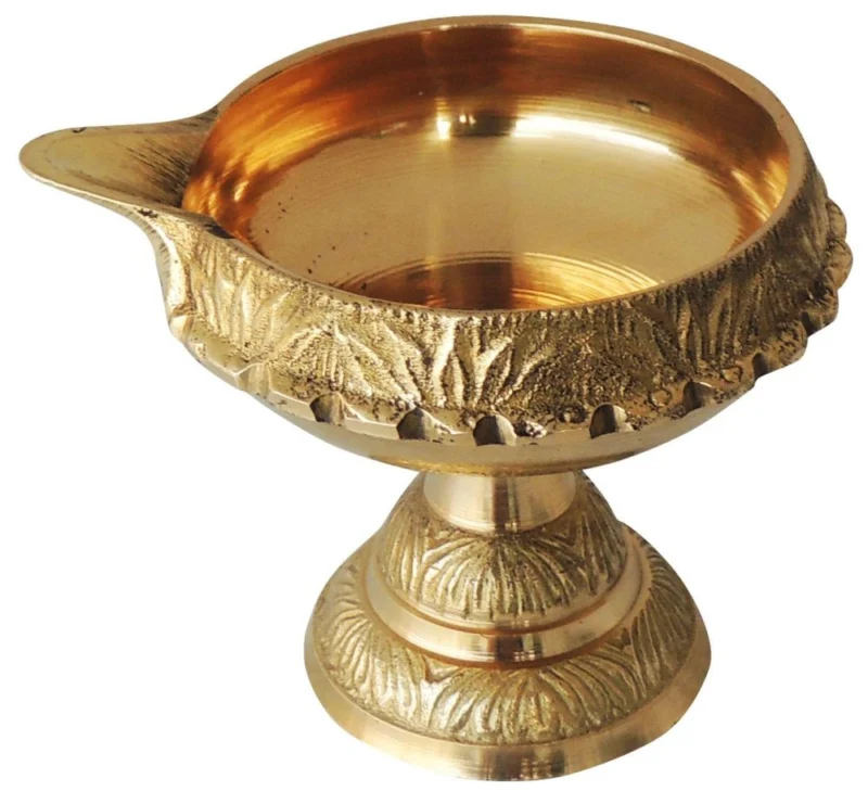 Brass Laxmi Kuber Diya (Kuber Deepak), 2.8 inch (No. 4)