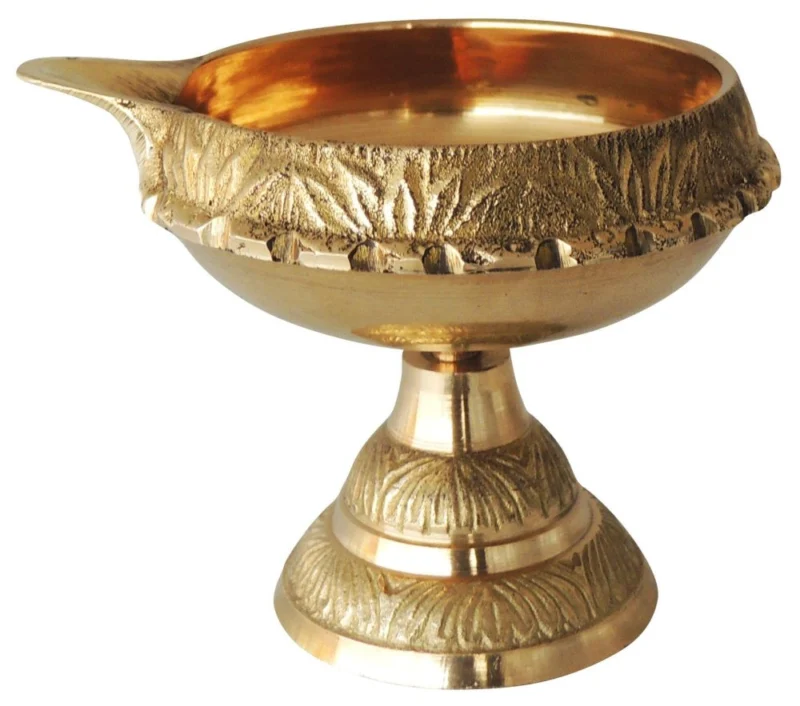 Brass Laxmi Kuber Diya (Kuber Deepak), 2.8 inch (No. 4)