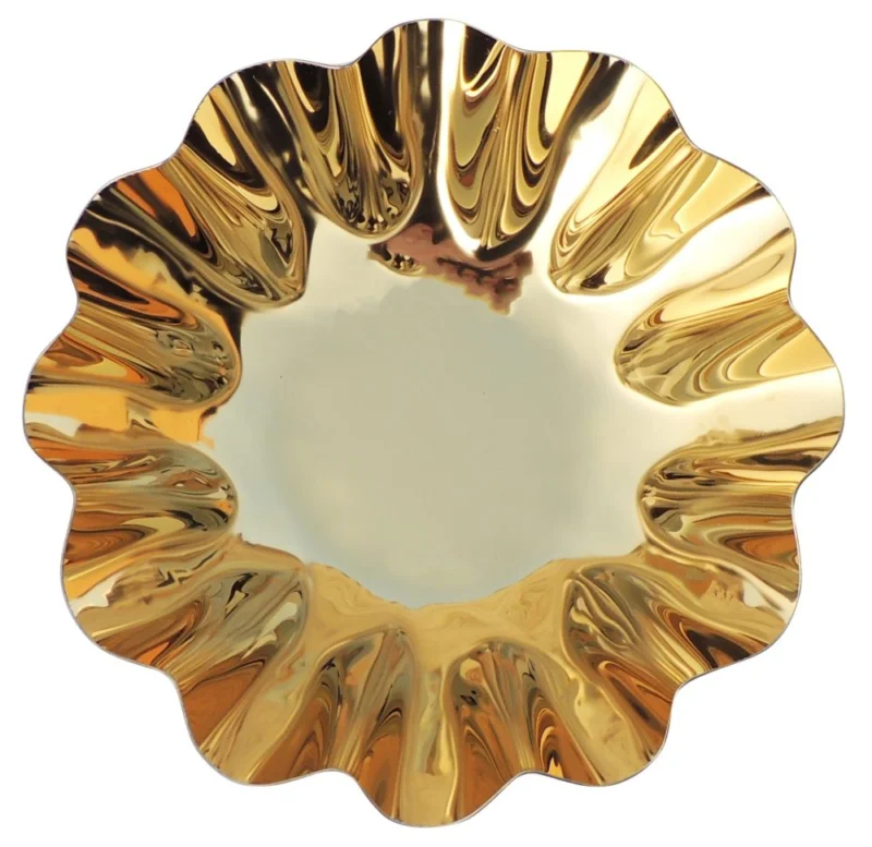 Steel Serving Tray (Round), 8 inch, stainless steel