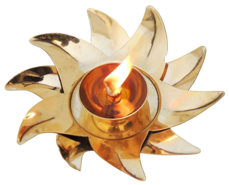 Brass Diya (Deepak) (Surya), 1.2 inch (No. 1)