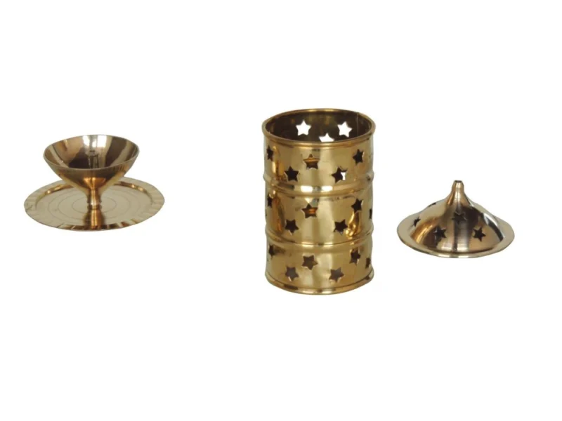 Brass Table Oil Lamp (Samai)
