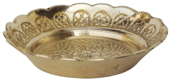 Copper Pooja Thali, 2.4 inch, Vedikcraft Moradabad