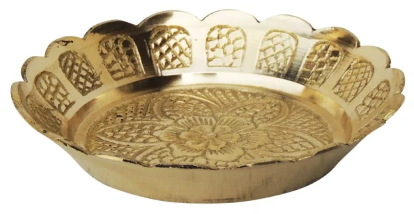 Copper Pooja Thali, 3.1 inch, Vedikcraft Moradabad