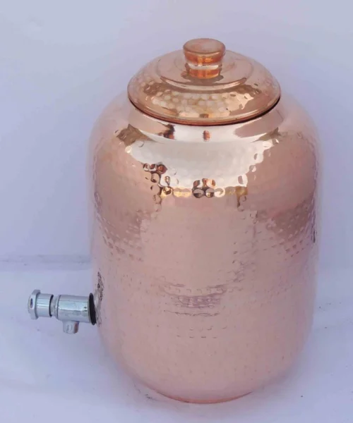 Copper Water Bottle (Cooler), 12 inch, Vedikcraft Moradabad